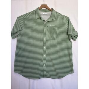 Columbia Omni-Shade Shirt Mens XXL  Striped Short Sleeve Button Up